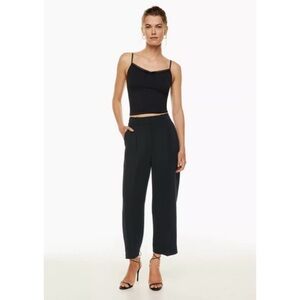 Aritzia Effortless Cropped Black Women's Pants